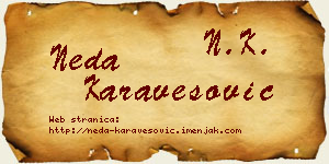 Neda Karavesović vizit kartica